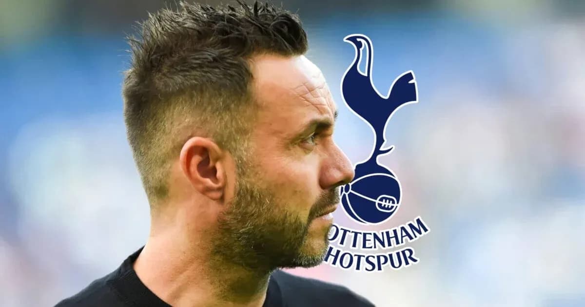 Profile of a man with Tottenham Hotspur logo