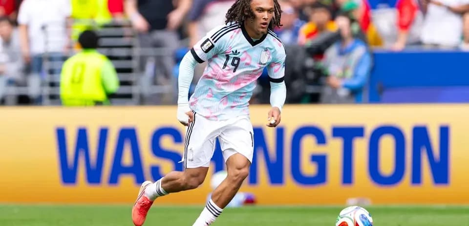 Player in action during a soccer match