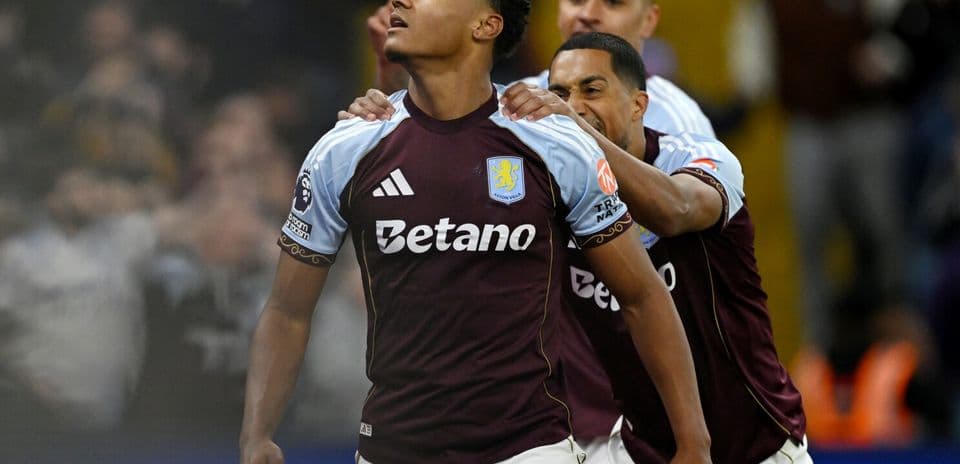 Aston Villa players celebrating a goal
