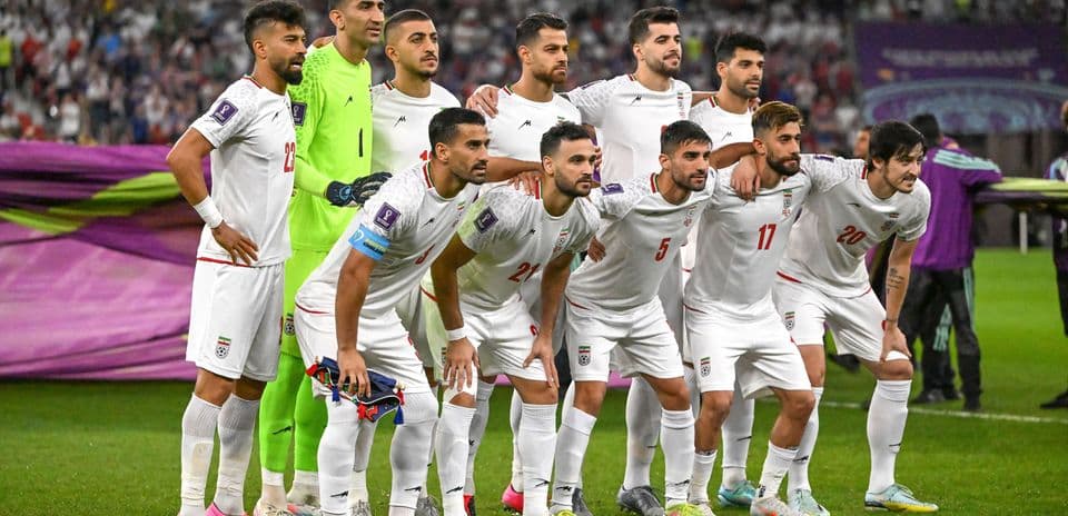 Iran national football team posing for team photo