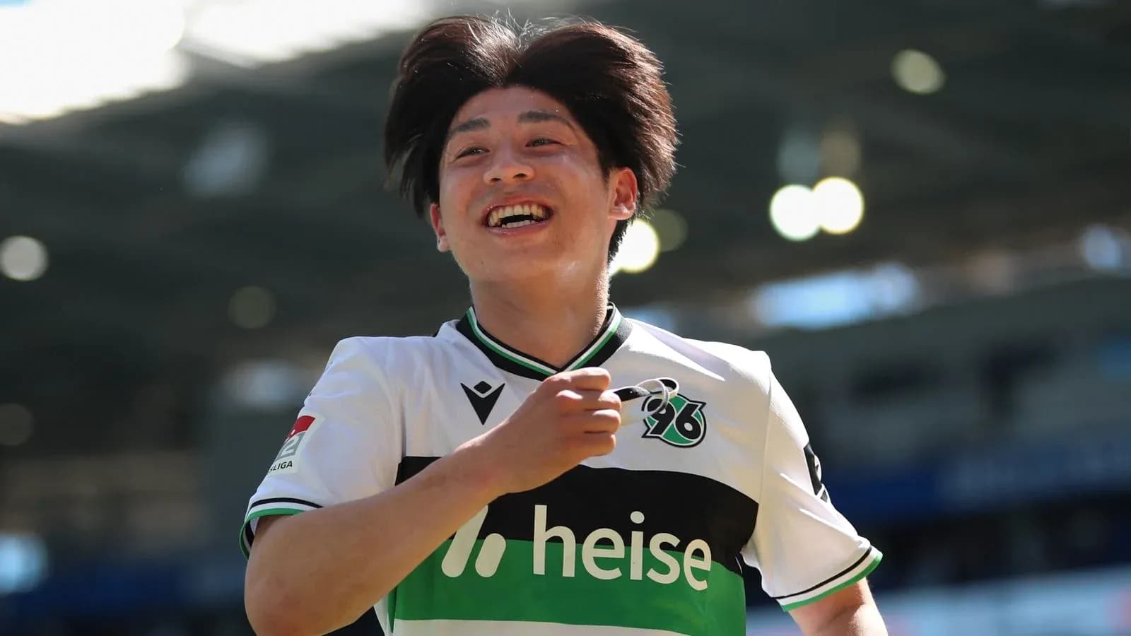Player celebrating after scoring a goal