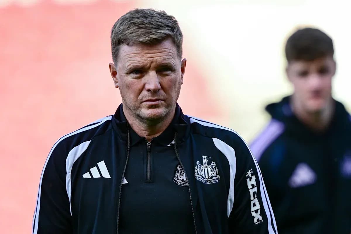 Newcastle United manager during match preparations