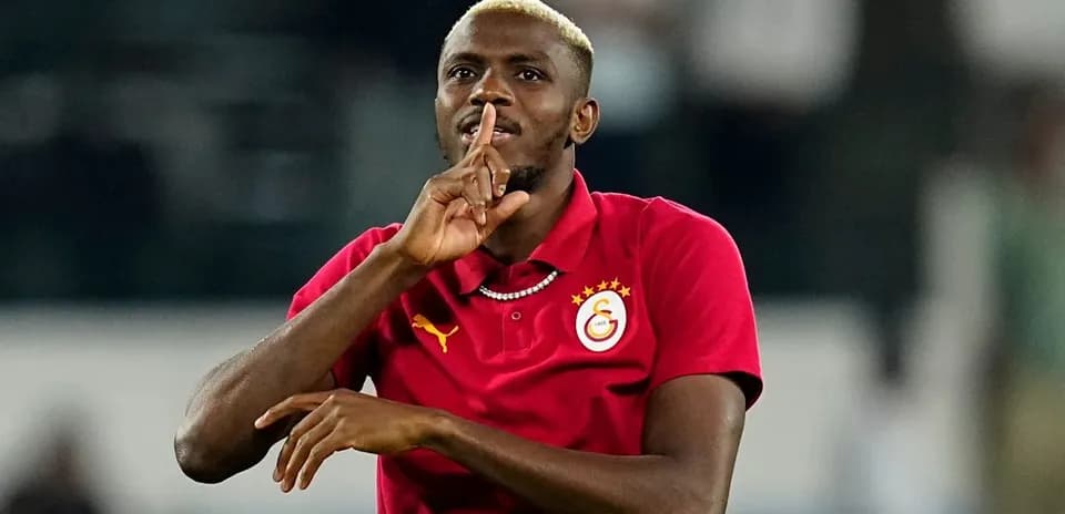 Player celebrating with finger on lips gesture