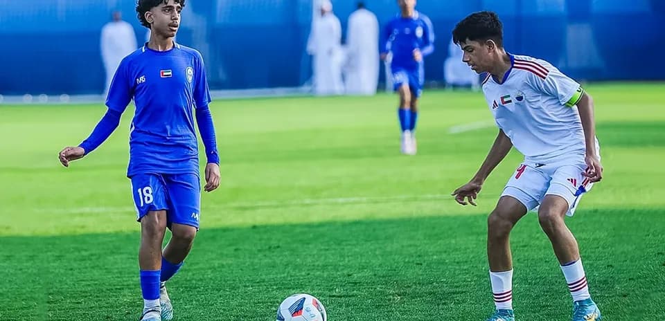 Players competing during Al Nasr U23 match