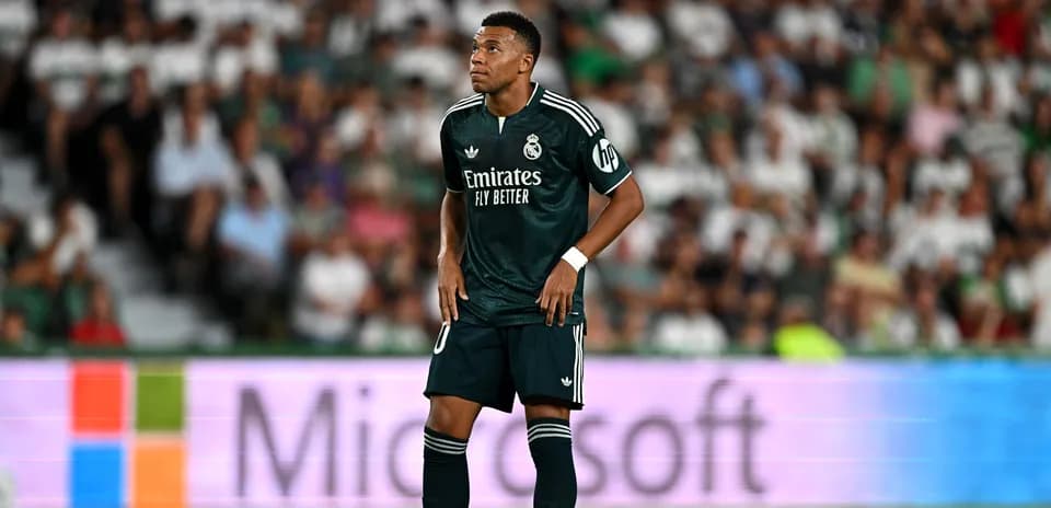 Player in Real Madrid kit during match