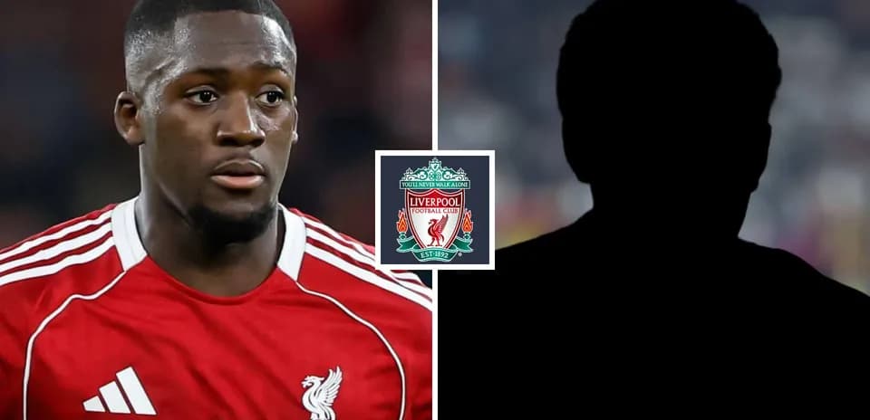 Liverpool player with club logo and silhouette background