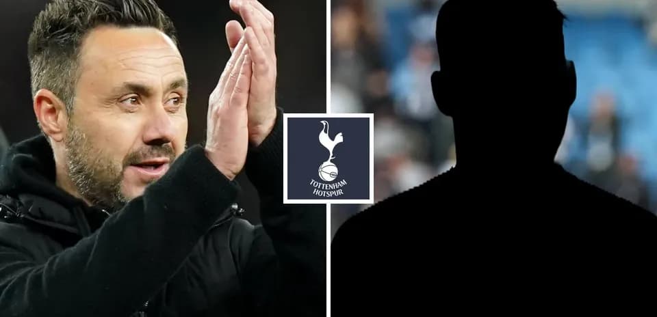 Manager applauding with Tottenham Hotspur logo in foreground