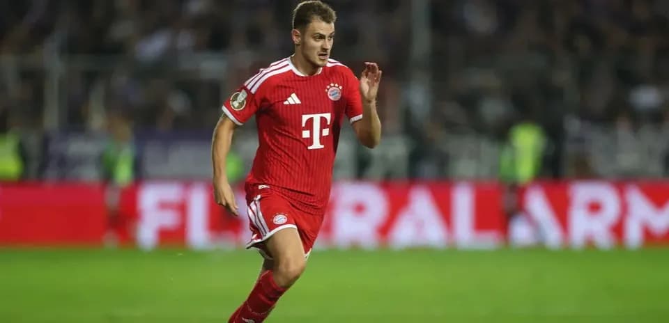 Player running with the ball during a match