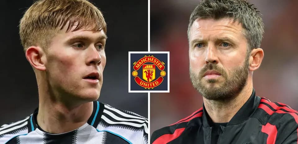 Two football players from Newcastle and Manchester United