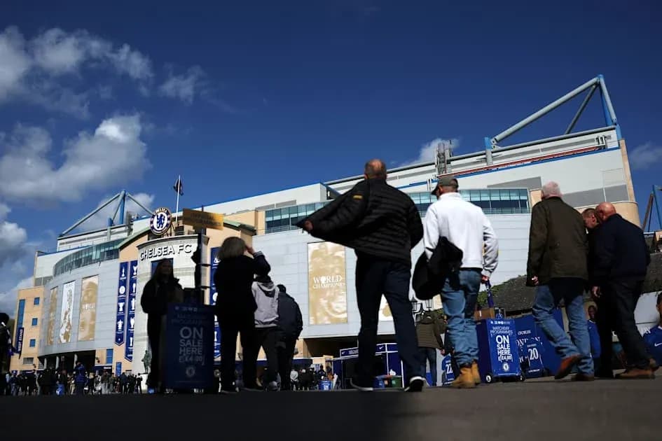 Fans approaching Chelsea FC stadium on match day