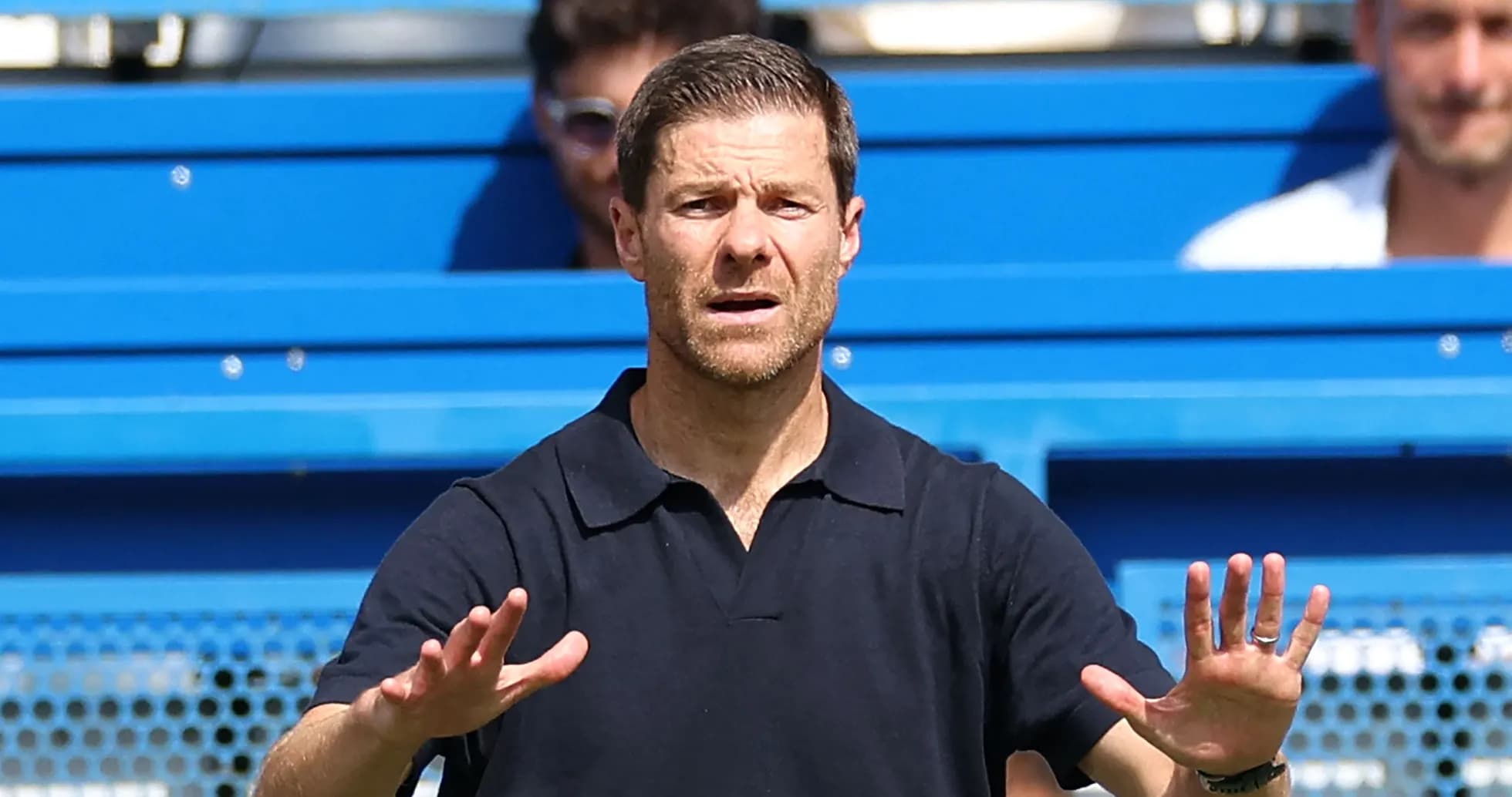 Coach gesturing during a training session