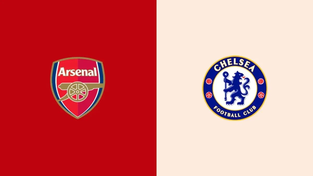 Arsenal and Chelsea club logos side by side