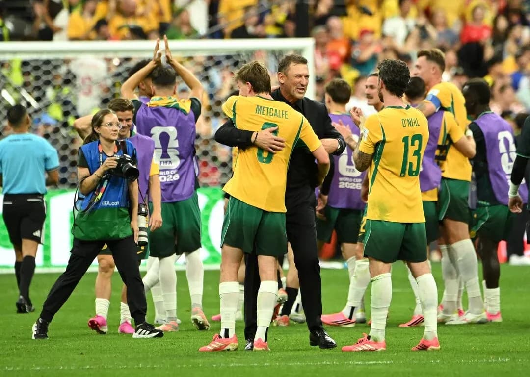 Australia players celebrating World Cup victory