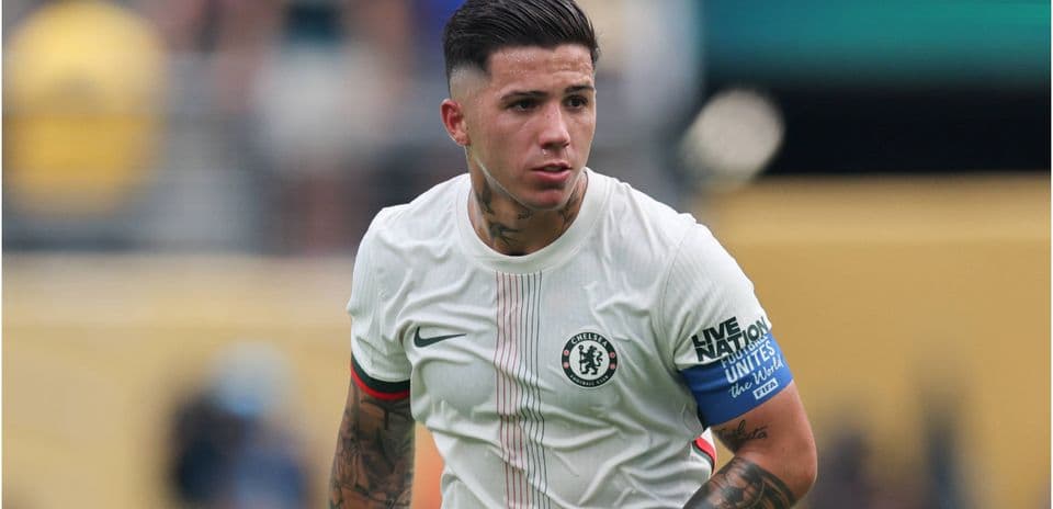 Player wearing Chelsea jersey during match