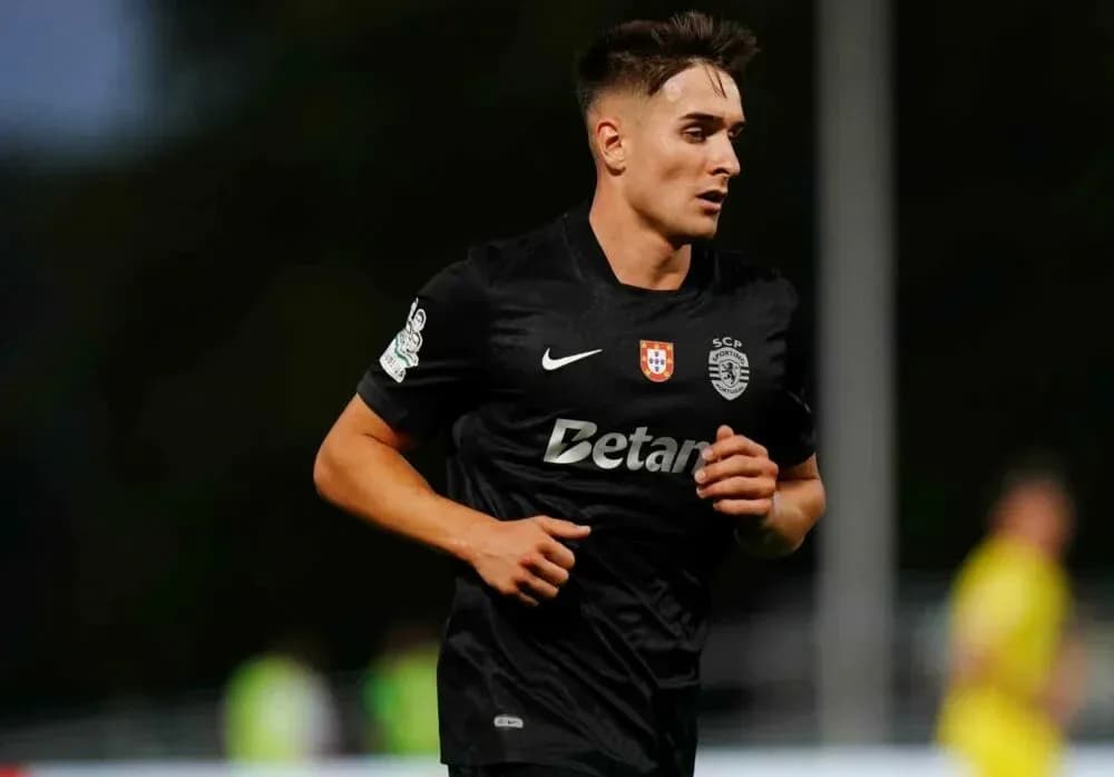 Player running during a football match