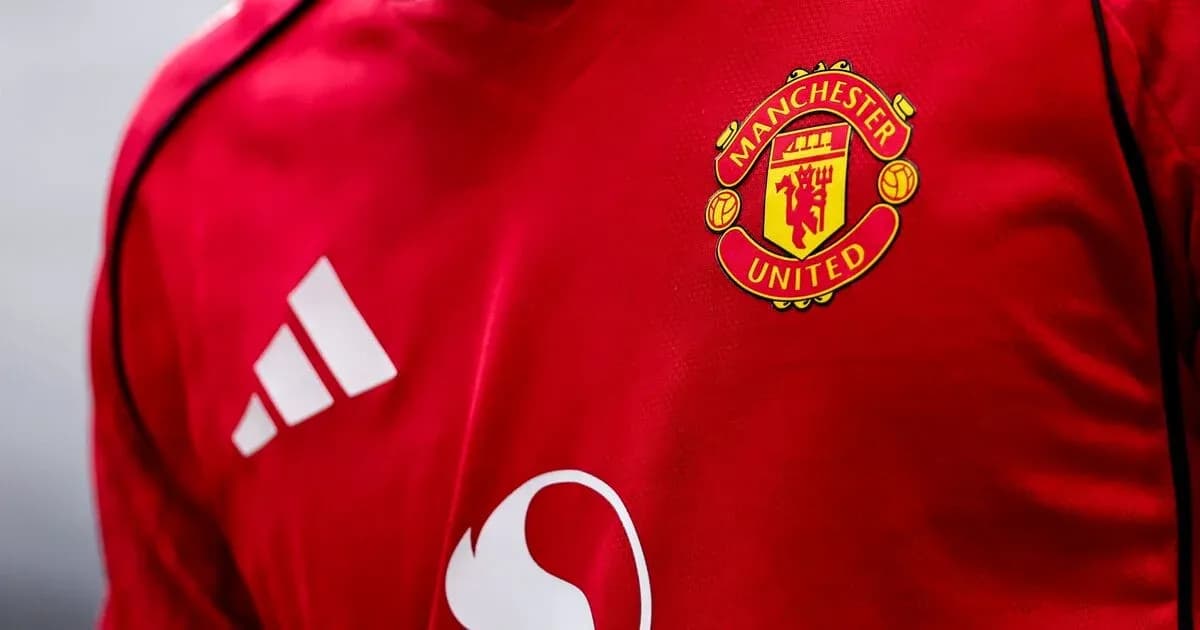 Close-up of Manchester United jersey logo