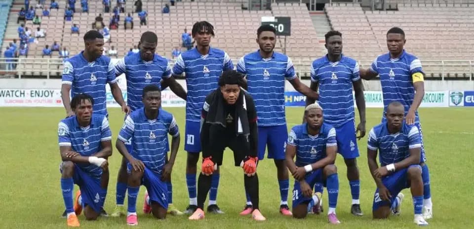 Ikorodu City team lineup before match