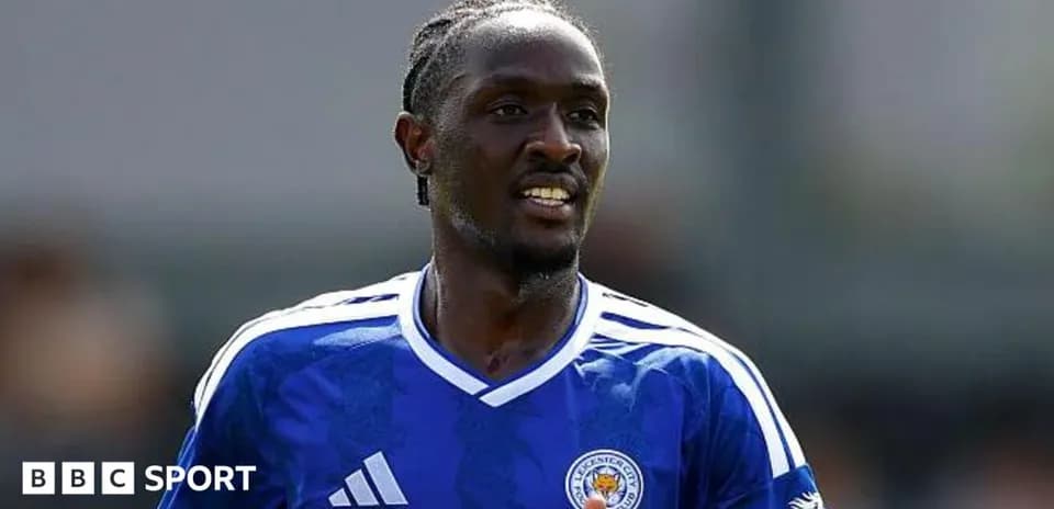 Player in blue Leicester City jersey during match