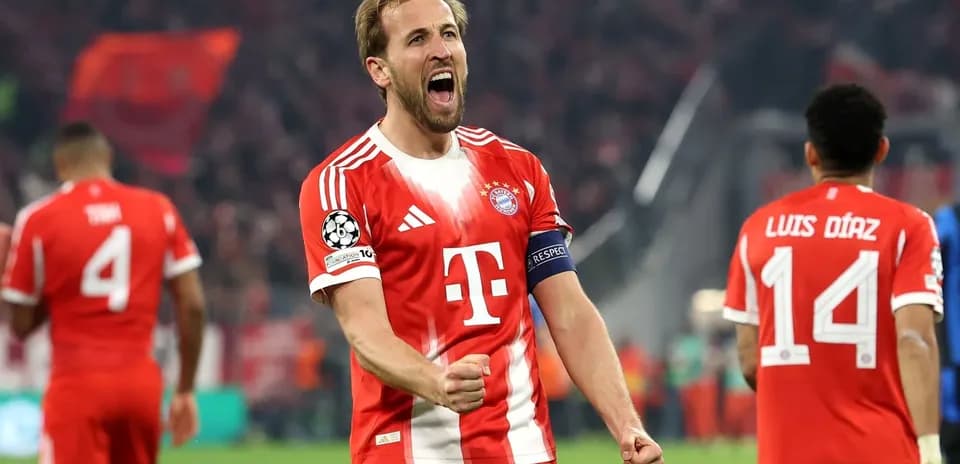 Harry Kane celebrating during UEFA Champions League match