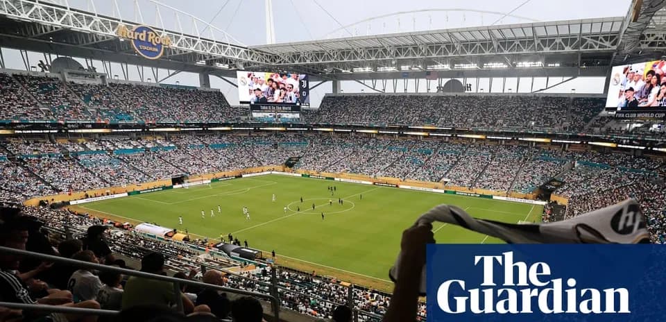 Crowd at Hard Rock Stadium during soccer match