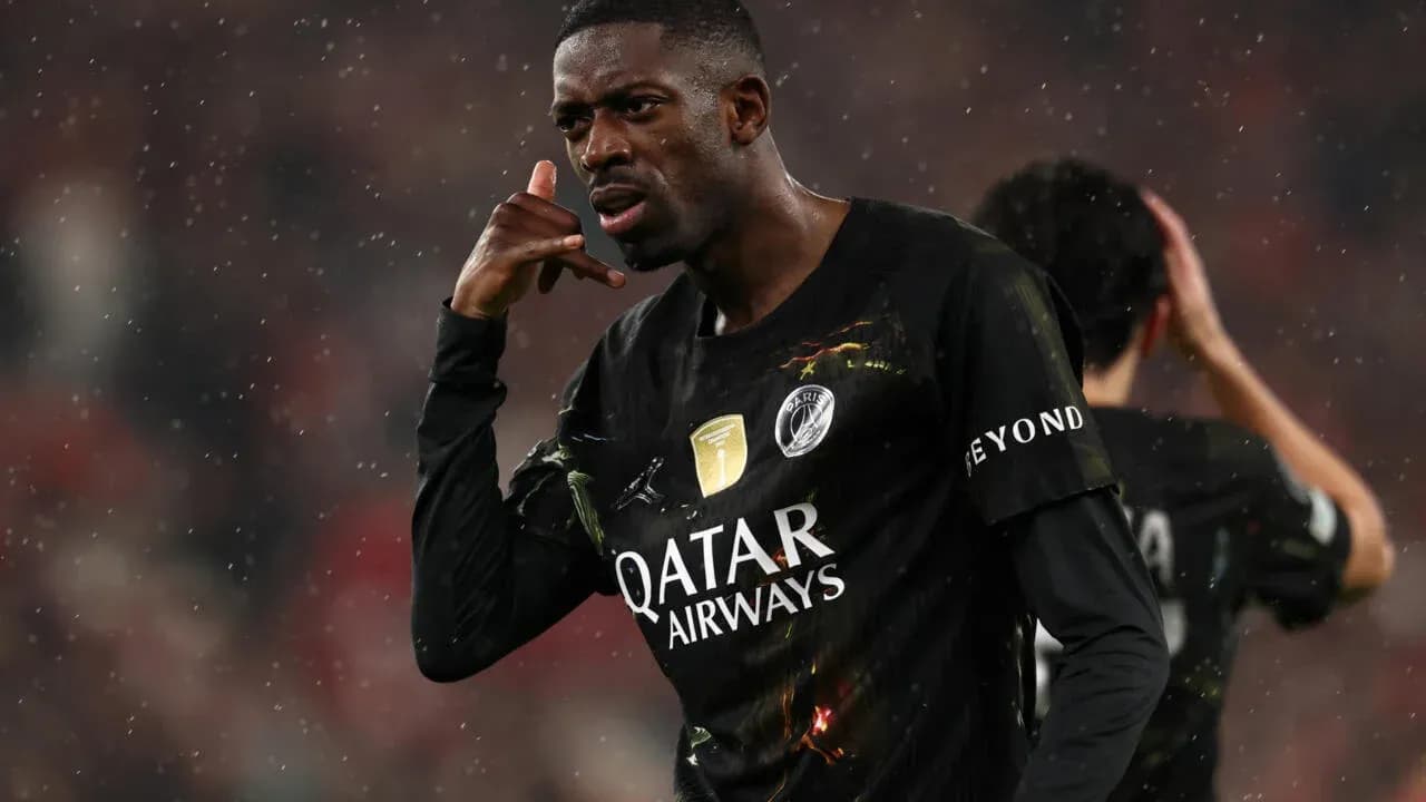 Player celebrating a goal with a phone gesture