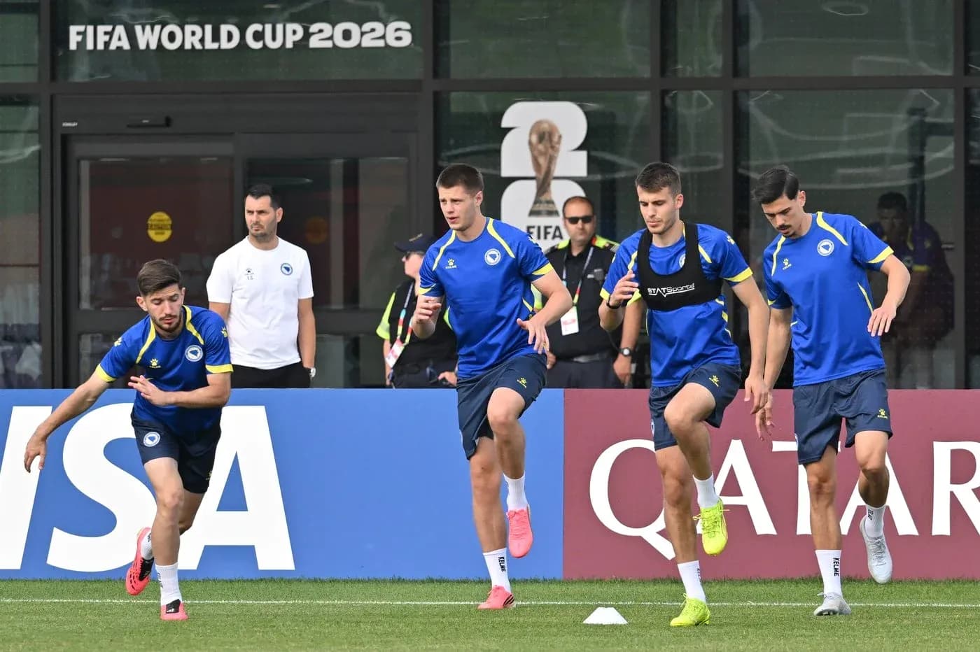 Bosnia and Herzegovina players training for World Cup
