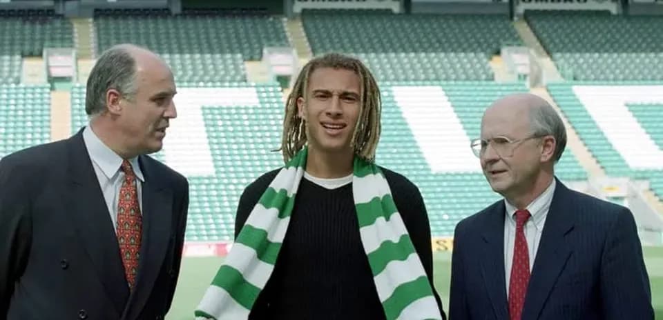 New player introduced at Celtic Park with officials