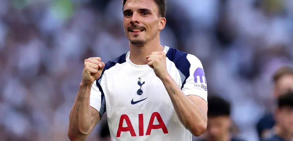 Tottenham player celebrating during Premier League match