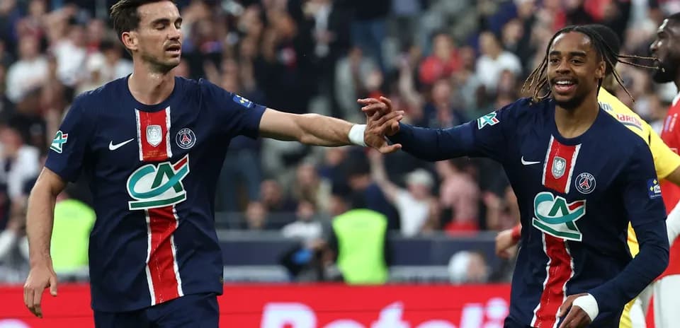 PSG players celebrating a goal during a match