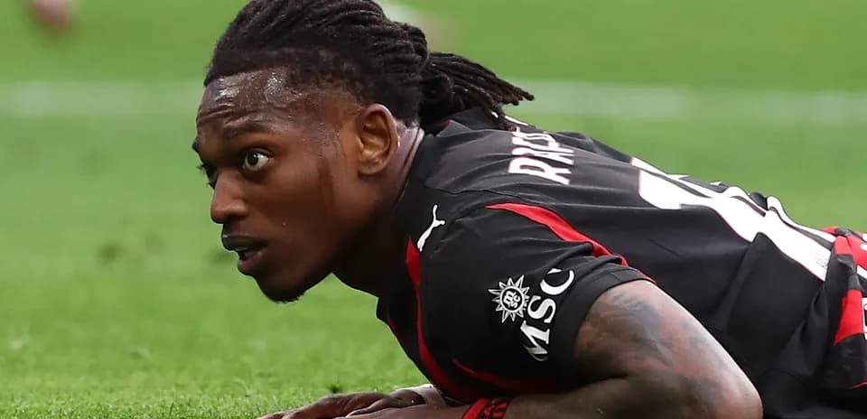 Player lying on the pitch during a match