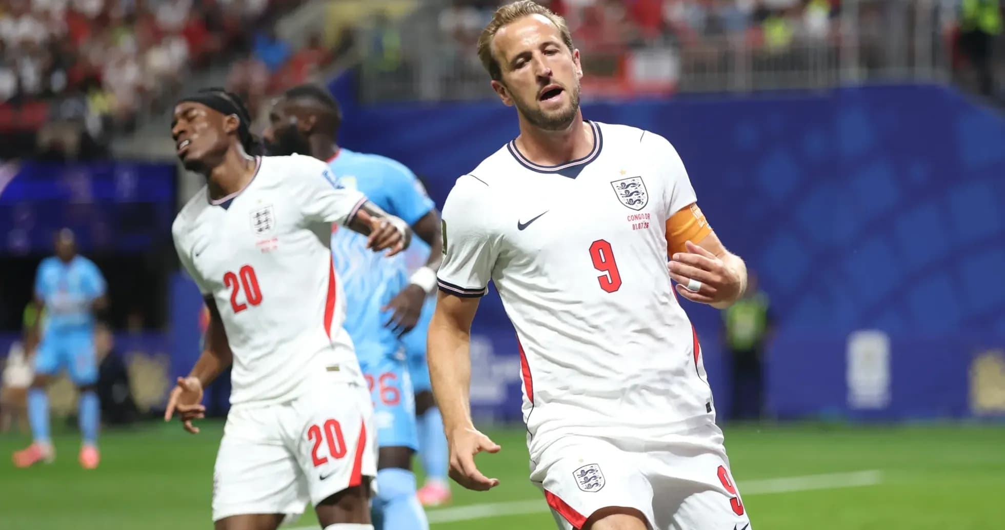 Harry Kane celebrating during England vs Congo DR match