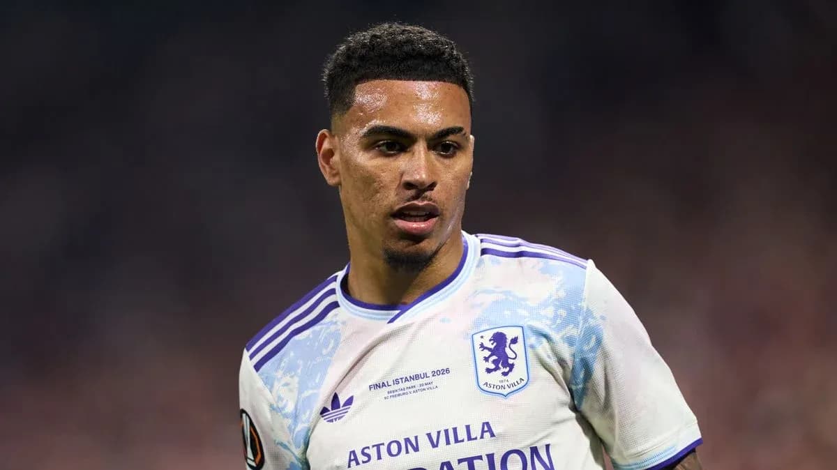 Aston Villa player in action during match
