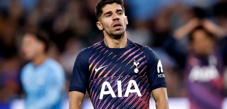 Player in Tottenham jersey during match