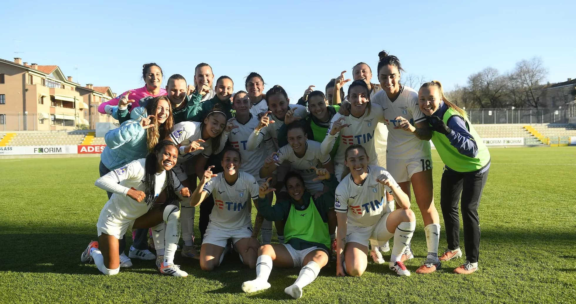 Lazio Women celebrating after a match