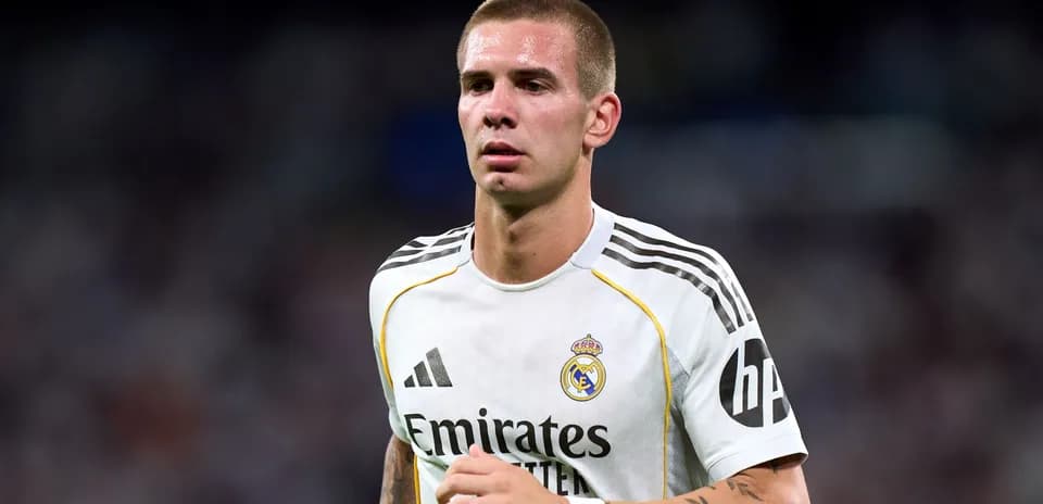 Player in Real Madrid jersey during match