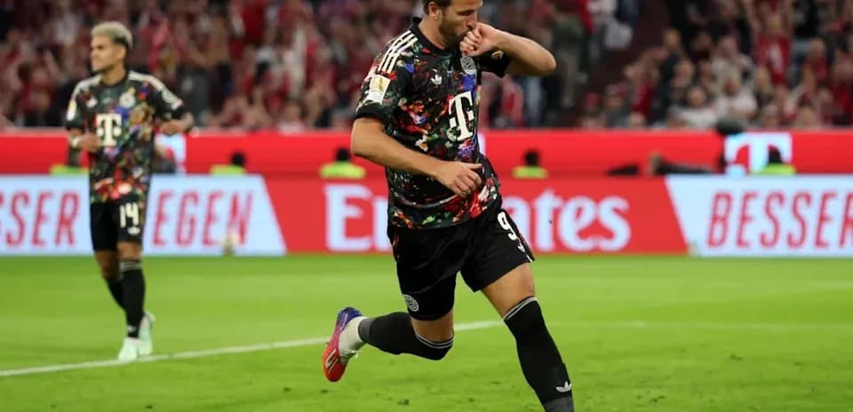Player celebrating goal during a football match