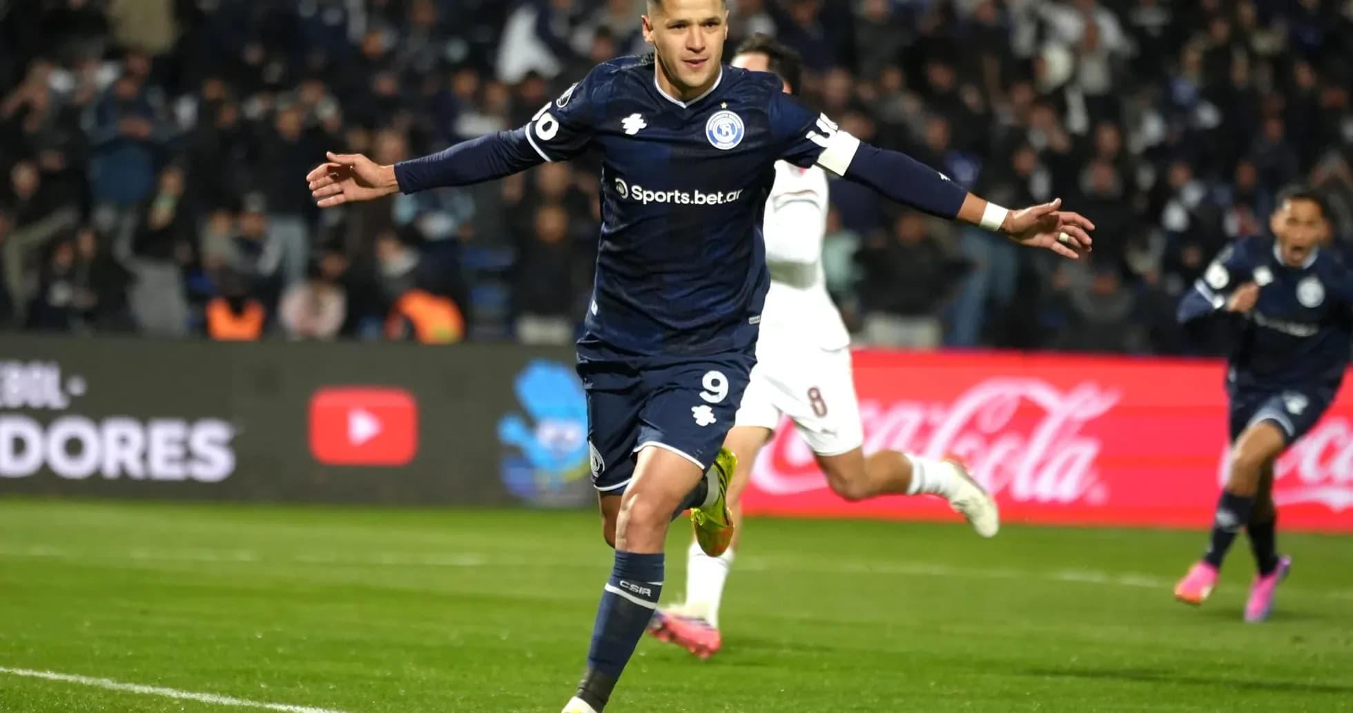 Player celebrating after scoring a goal