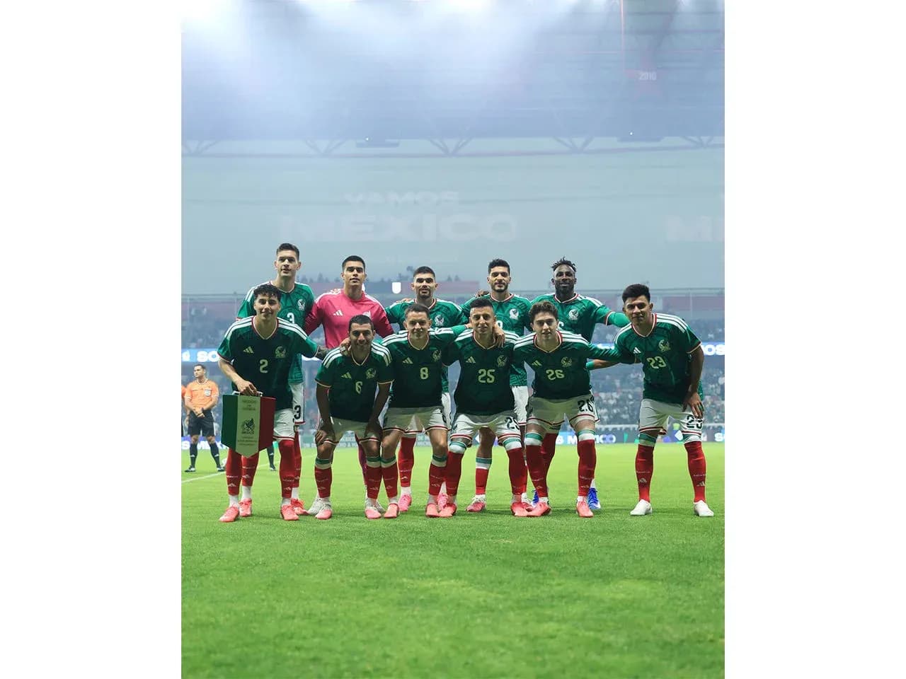 Mexico national team posing for a photo
