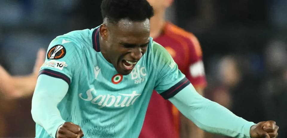 Player celebrating during UEFA Europa League match