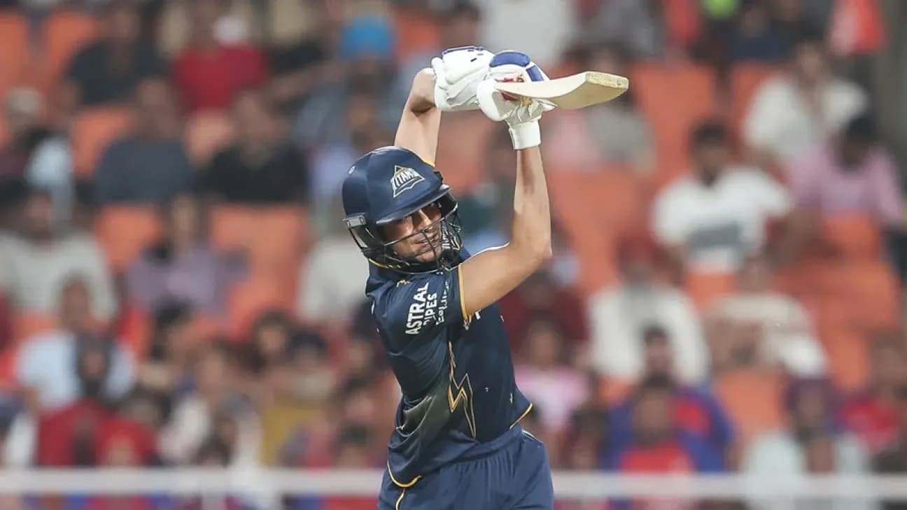 Batsman hitting the ball during a cricket match