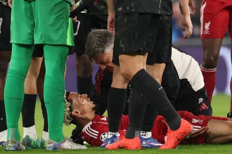 Player receiving medical attention on the pitch