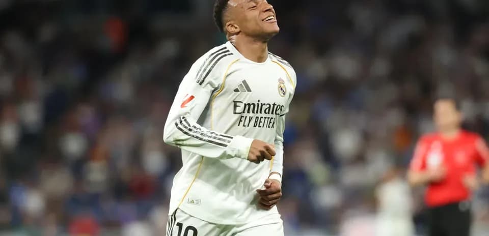 Player celebrating after scoring a goal for Real Madrid