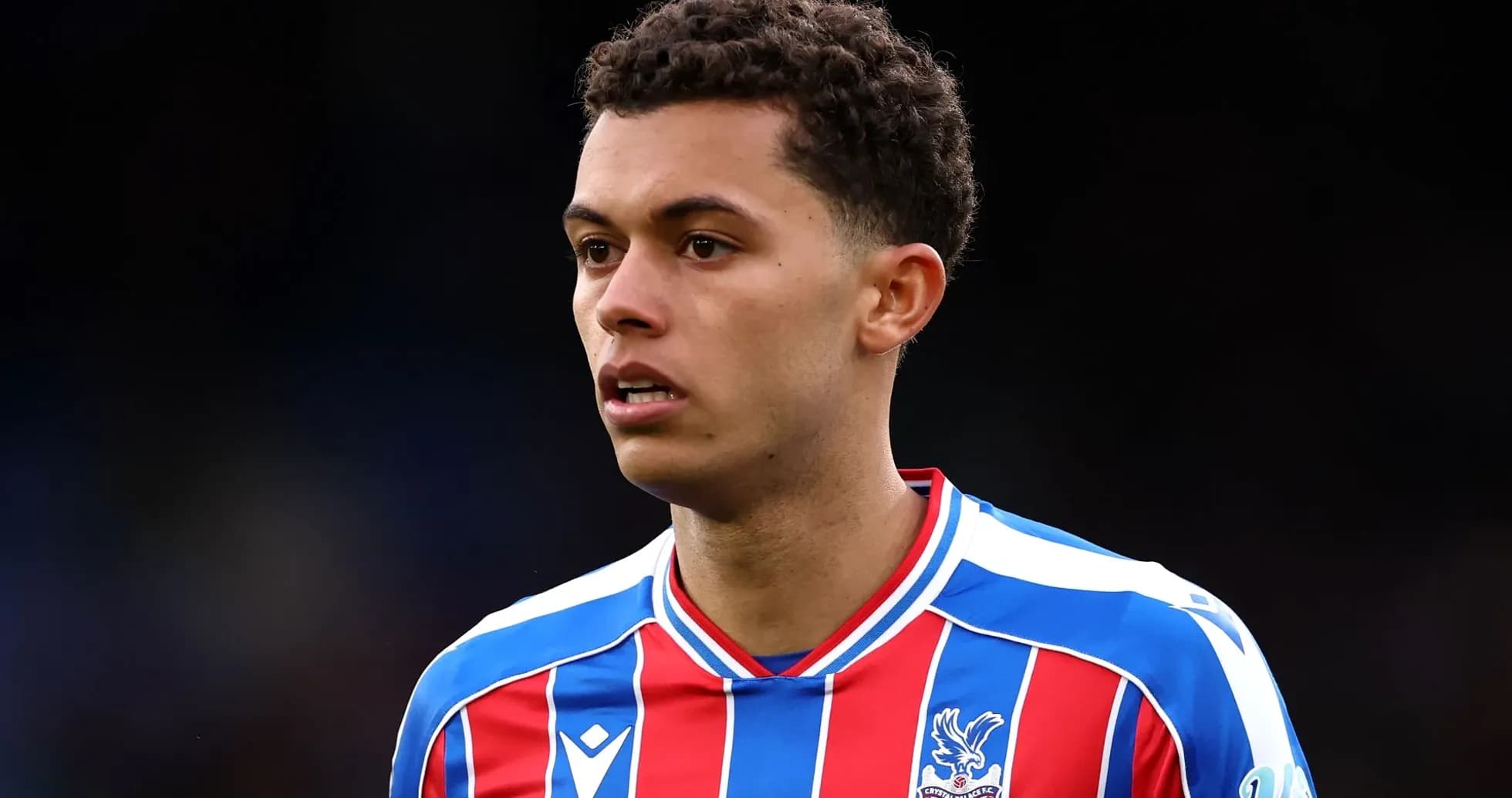 Player wearing Crystal Palace FC jersey during match