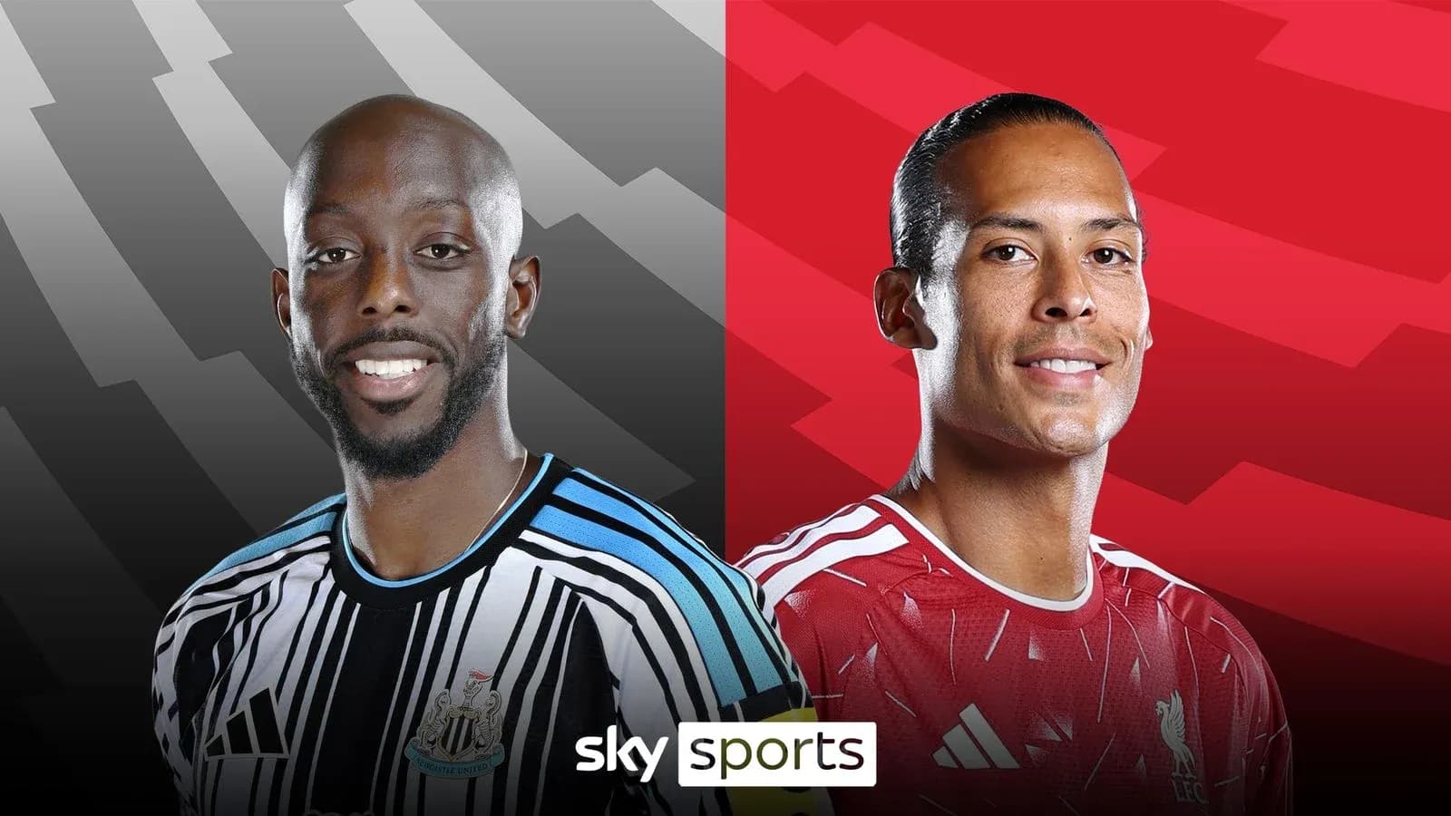 Newcastle and Liverpool players facing each other