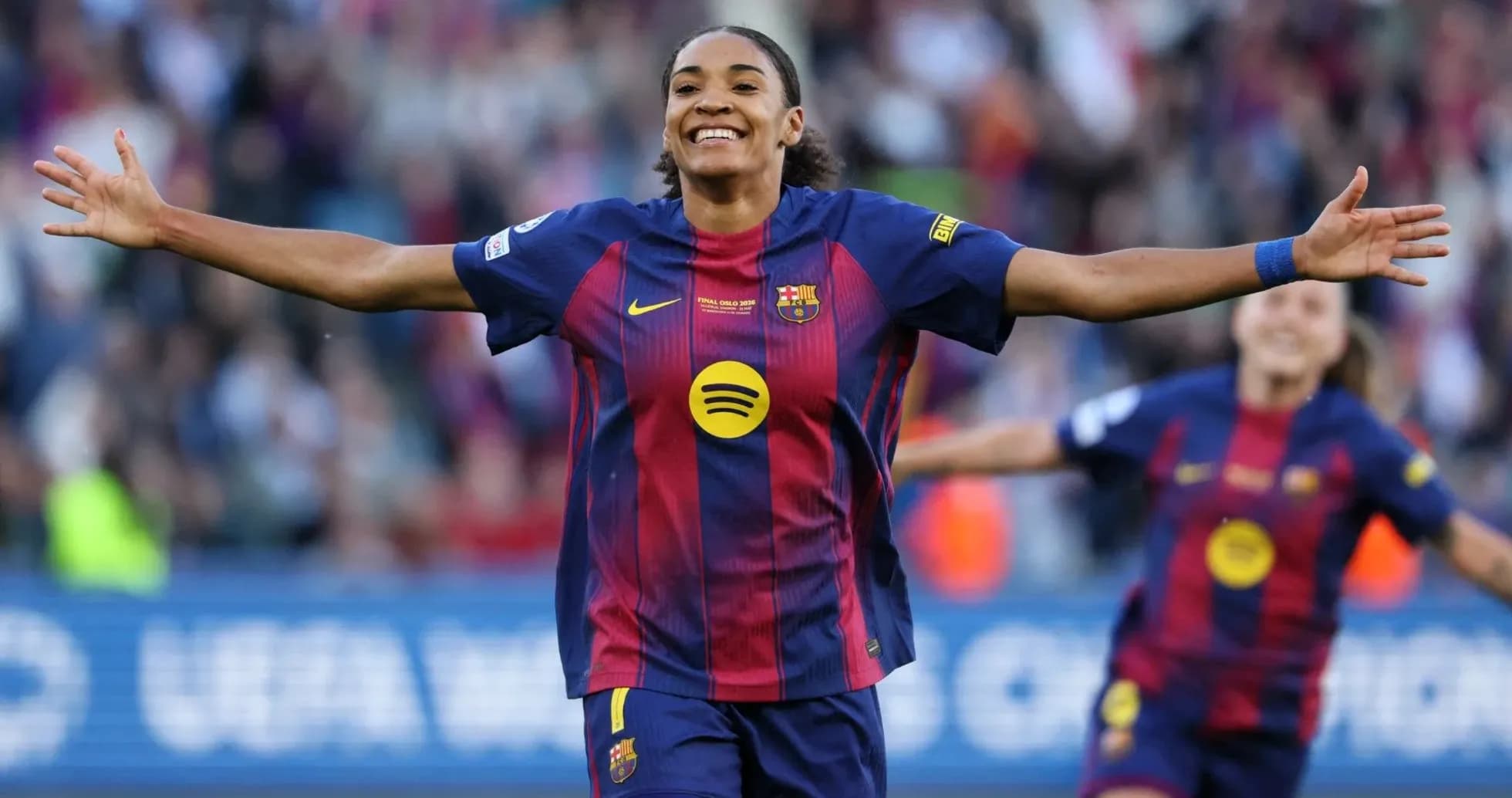 Player celebrating a goal during a match