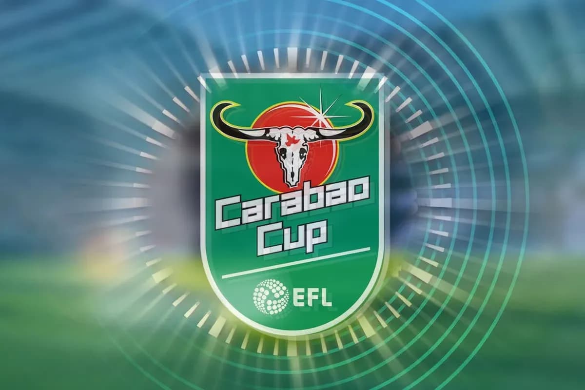 Carabao Cup logo on a colorful background