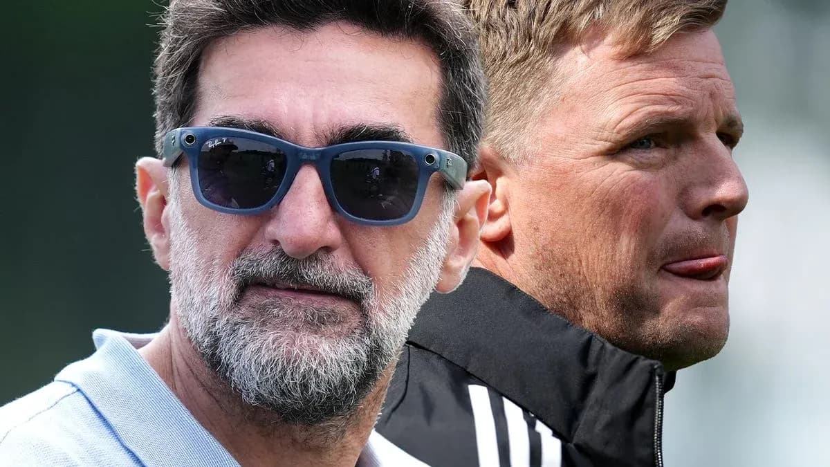Two coaches observing training session in sunglasses