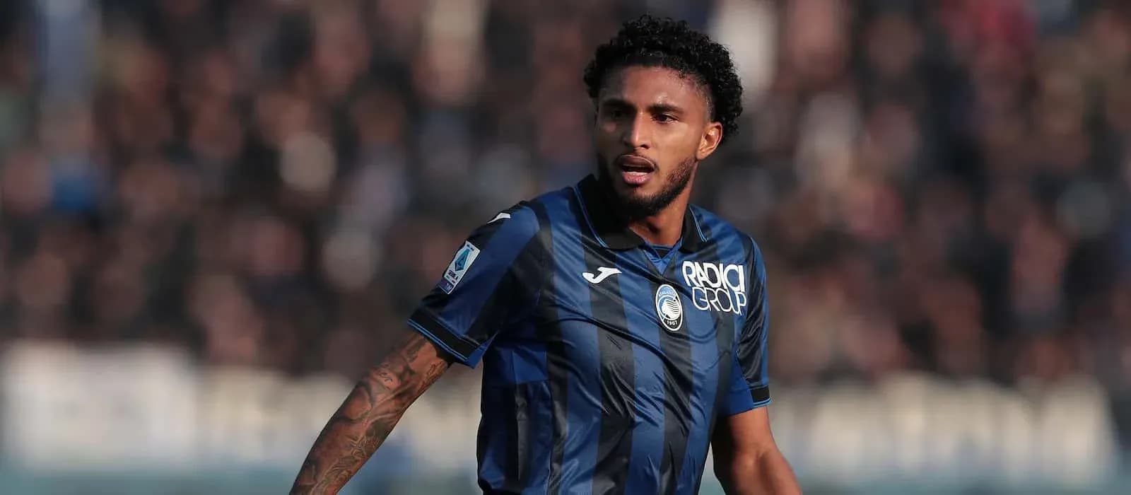 Atalanta player on the field during match