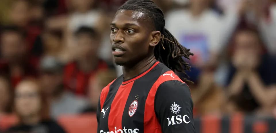 Player wearing AC Milan jersey during match