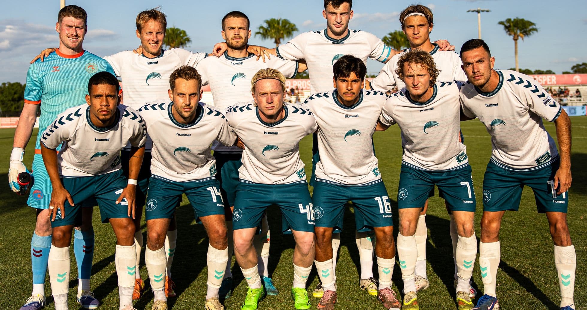Naples team lineup before USL match